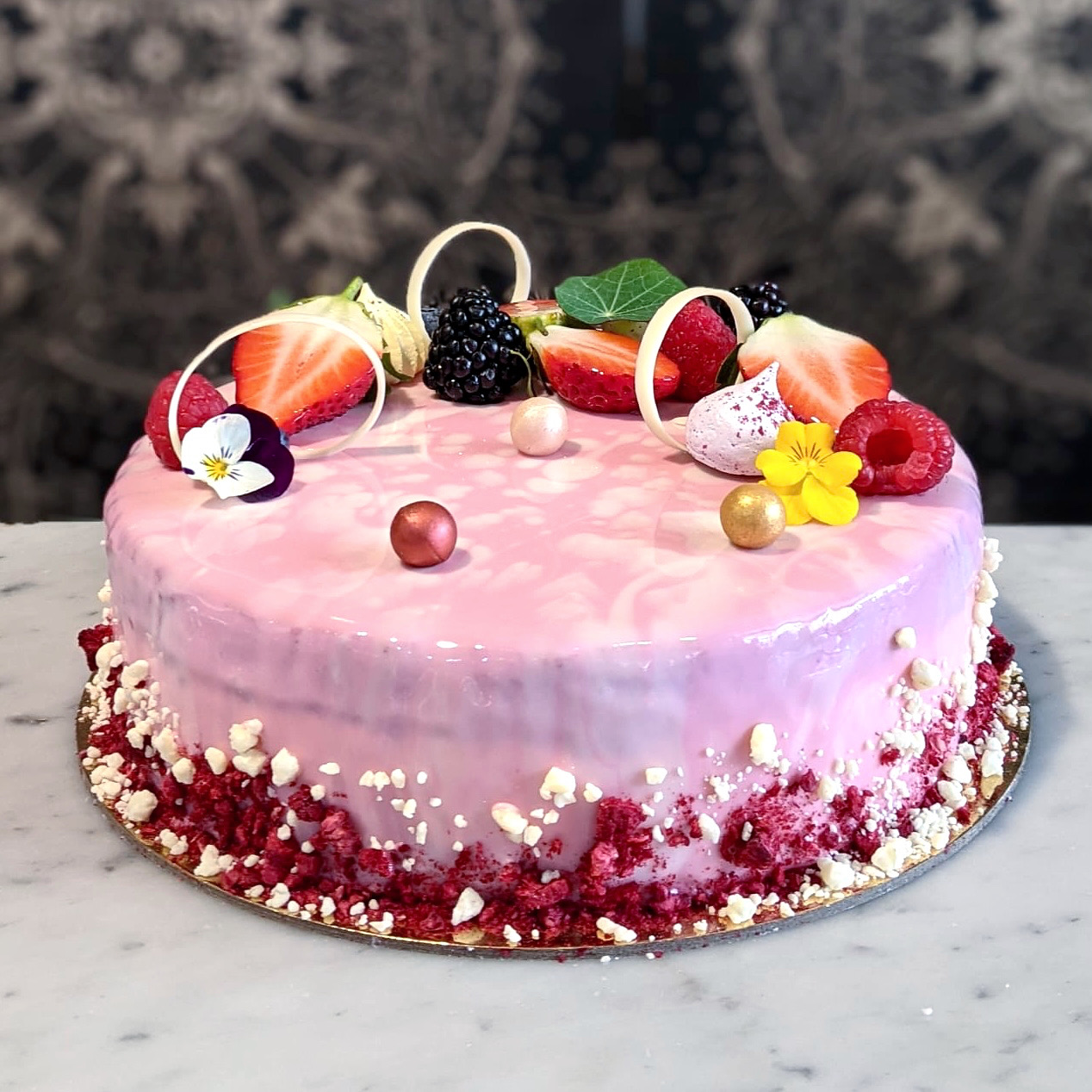 Lychee and Raspberry Mousse